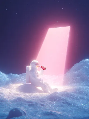 Astronaut Enjoying Diet Coke on the Moon Astronaut Enjoying Diet Coke on the Moon