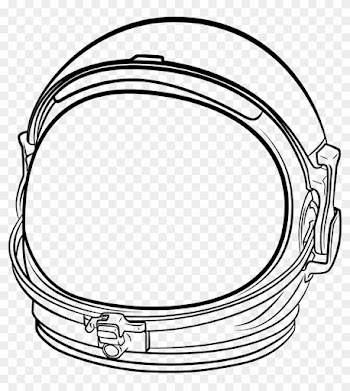 Astronaut Helmet Line Art - Space Helmet Clip Art
