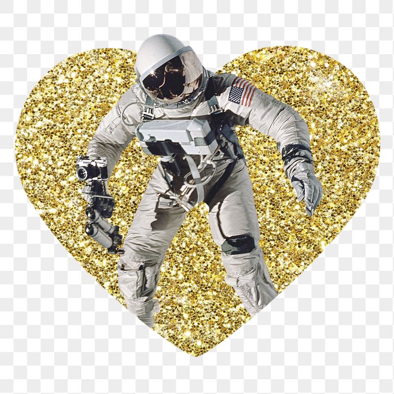 Astronaut png badge sticker, gold | Free PNG - rawpixel