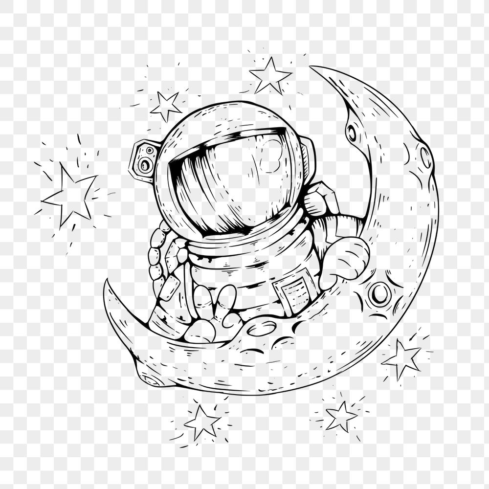 Astronaut png on the moon | Free PNG - rawpixel