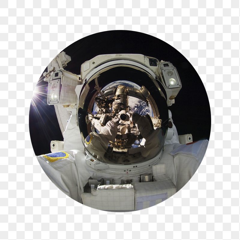 Astronaut space png selfie badge | Free PNG - rawpixel