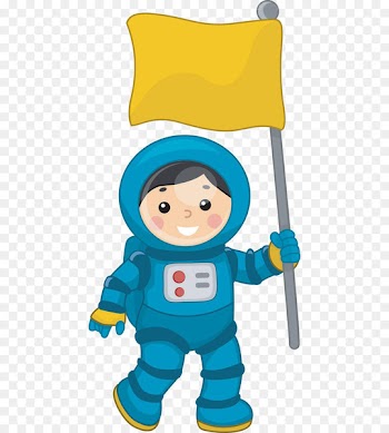 Astronaut Space suit Clip art - Cartoon child flag 