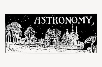 Astronomy towers clipart, vintage illustration | Free Vector - rawpixel