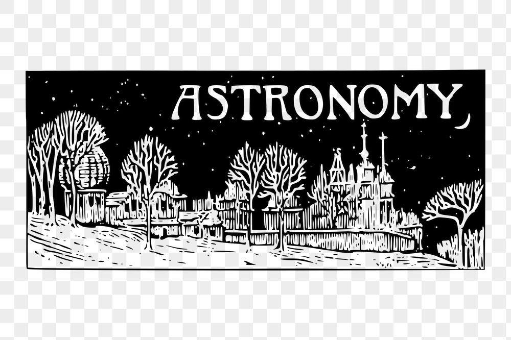 Astronomy towers png sticker, vintage | Free PNG - rawpixel