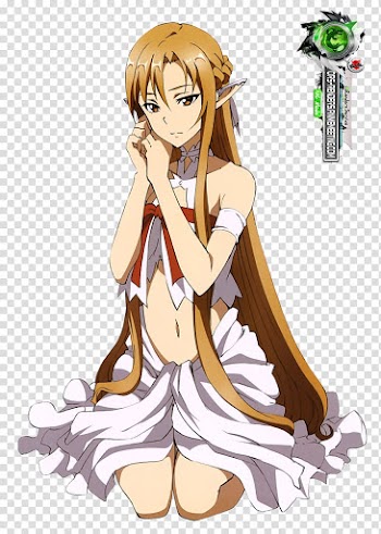Asuna Kirito Leafa Sword Art Online Anime, asuna transparent background PNG clipart