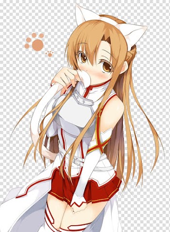 Asuna Kirito Sword Art Online Anime, asuna transparent background PNG clipart