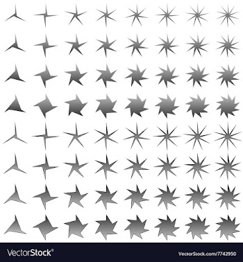 Asymmetric grey star shape collection vector image