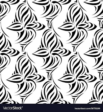 asymmetric pattern calligraphy seamless