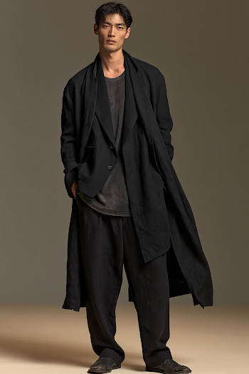 Asymmetrical Monochrome Fashion Concept
