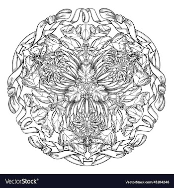 asymmetry black and white doodle floral mandala