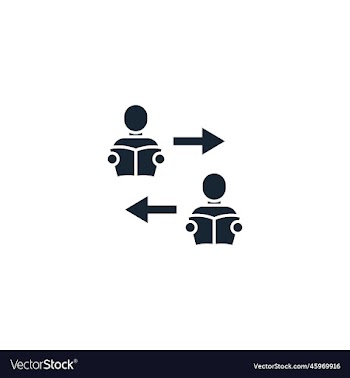 asynchronous learning creative icon from