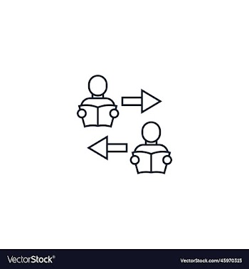 asynchronous learning creative icon from