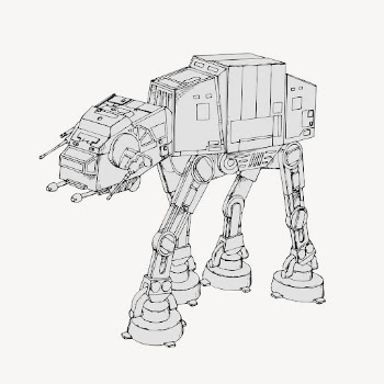 At-at robot drawing, Star Wars | Free PSD - rawpixel