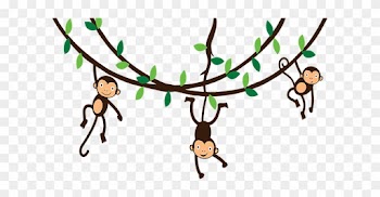 At Little Monkeys We Encourage Participation From Parents - Tree Hanging Monkey Clip Art