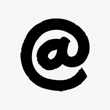 At sign collage element, black | Free Icons - rawpixel