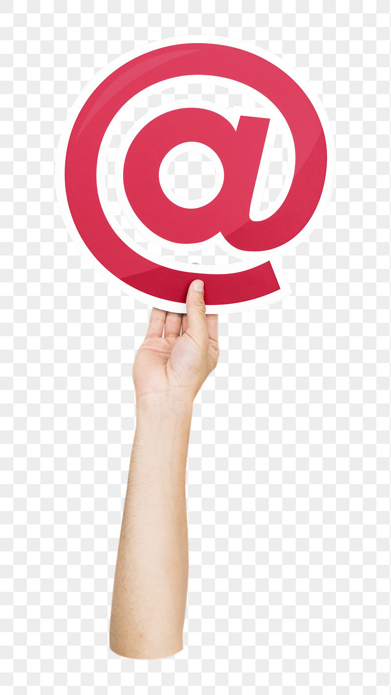 At sign png hand holding | Free PNG - rawpixel