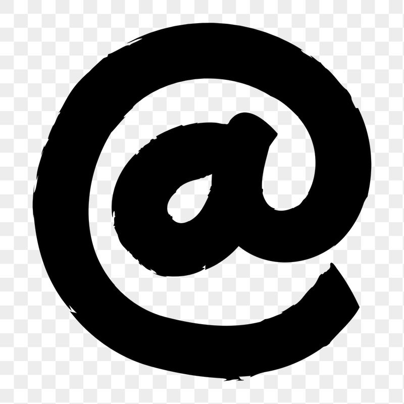 At sign png sticker, black | Free Icons - rawpixel