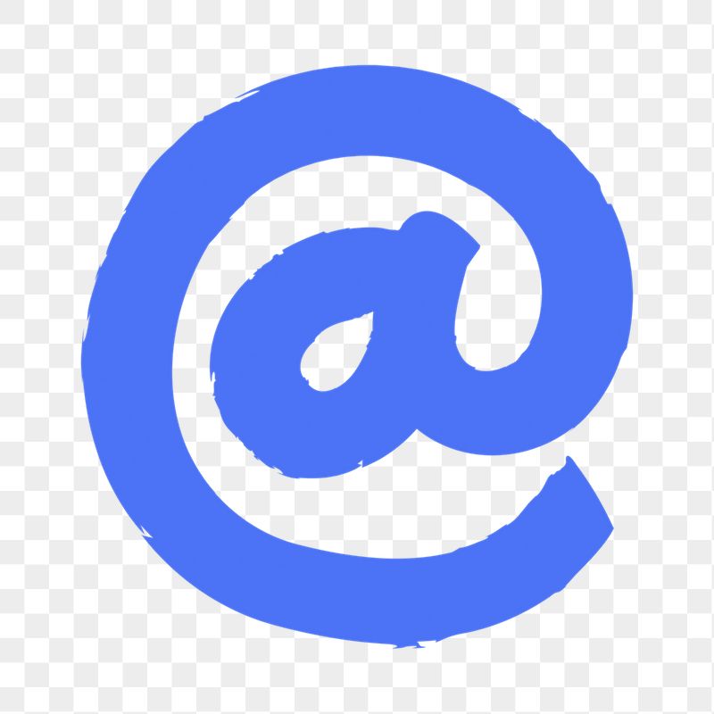 At sign png sticker, blue | Free Icons - rawpixel