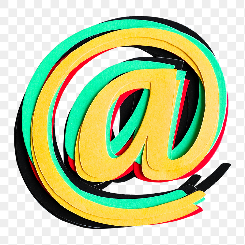 At sign symbol png sticker, | Free PNG - rawpixel