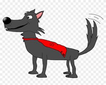 At Wolf With Cape By Dekumai - Dog Catches Something