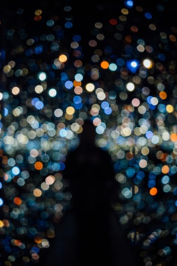 At Yayoi Kusama's Infinity Room exhibit at The Broad in Los Angeles — thought a bokeh'd version would be a little more original.
