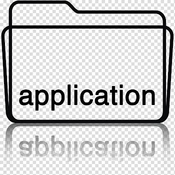 Ath line folder, black application folder icon transparent background PNG clipart
