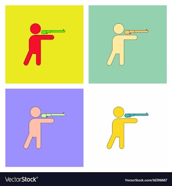 Athlete to compete in shooting of rifle collection vector image