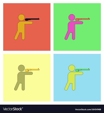 Athlete to compete in shooting of rifle collection vector image