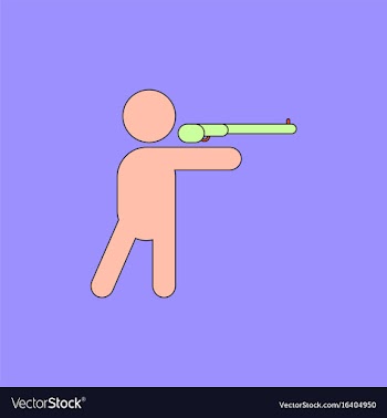 Athlete to compete in shooting of rifle vector image
