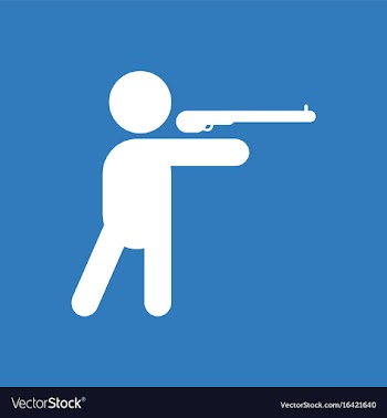 Athlete to compete in shooting of rifle vector image