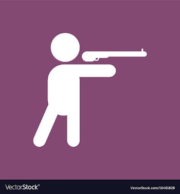 Athlete to compete in shooting of rifle vector image