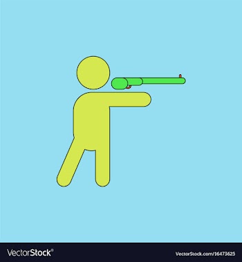 Athlete to compete in shooting of rifle vector image