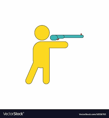 Athlete to compete in shooting of rifle vector image