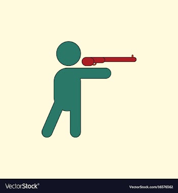 Athlete to compete in shooting of rifle vector image