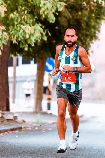 Athlete Wearing Active Sports Wear Running In The Street