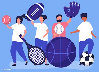 Athletes carrying different sport icons | Free stock vector - 478390
