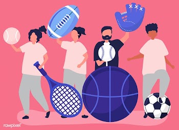Athletes carrying different sport icons | Free stock vector - 478997