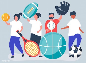 Athletes carrying different sport icons | Free stock vector - 480900