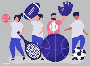 Athletes carrying different sport icons | Free stock vector - 480920