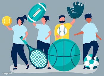 Athletes carrying different sport icons | Free stock vector - 480967