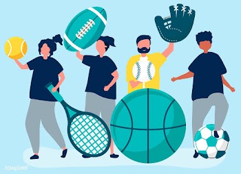 Athletes carrying different sport icons | Free stock vector - 481007