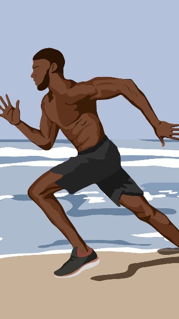 Athletic man iPhone wallpaper, realistic | Free Photo Illustration - rawpixel