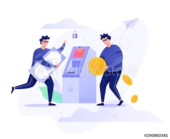 ATM robbery concept