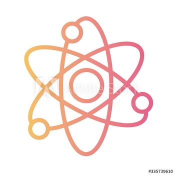 atom medical symbol linear gradient style icon
