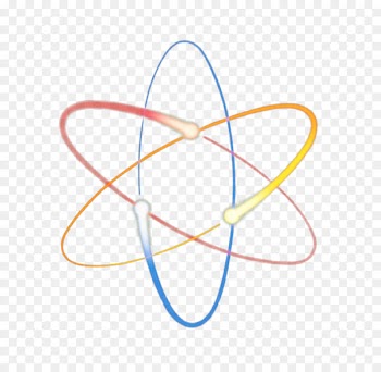 Atomic nucleus Radioactive decay Icon - Color reticulated fluorescent line 