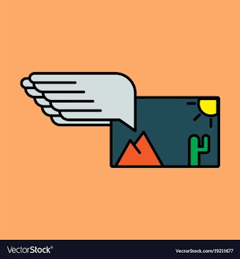 Attached photo line icon on background attached vector image