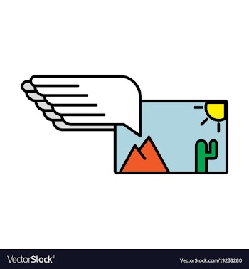 Attached photo line icon on background attached vector image
