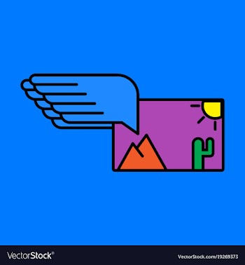 Attached photo line icon on background attached vector image