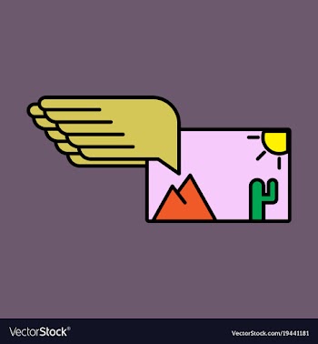 Attached photo line icon on background attached vector image