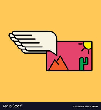 Attached photo line icon on background attached vector image
